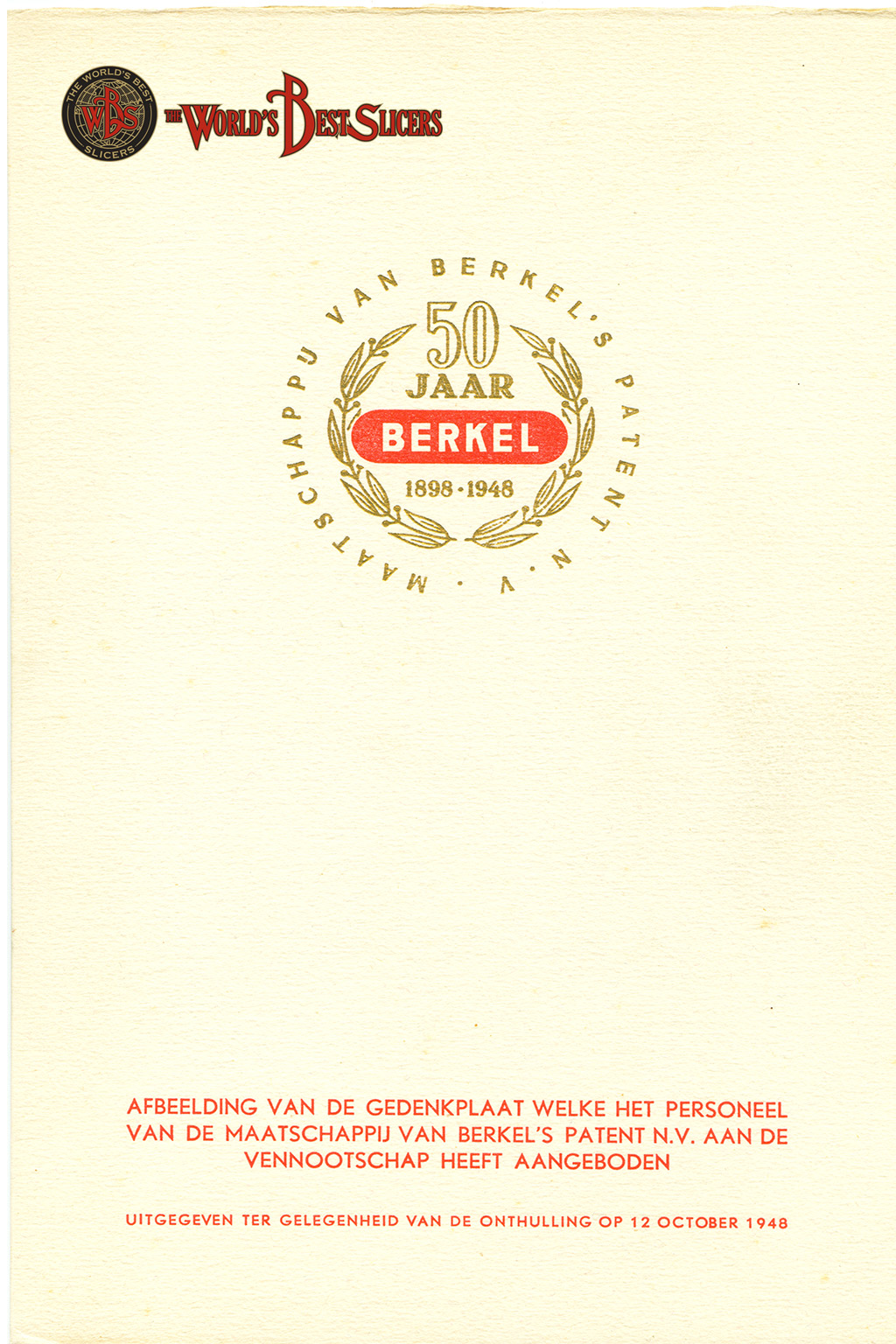 , La Storia di W.A.Van Berkel, Affettetrici Berkel | Restauro e Vendita